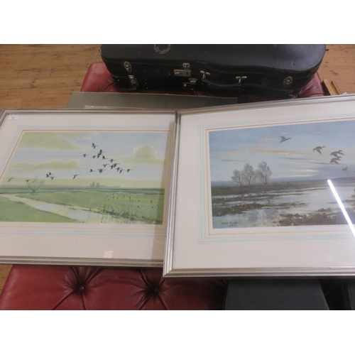 11 - Pair of Framed and Signed Prints -Birds in Flight- Peter Scott