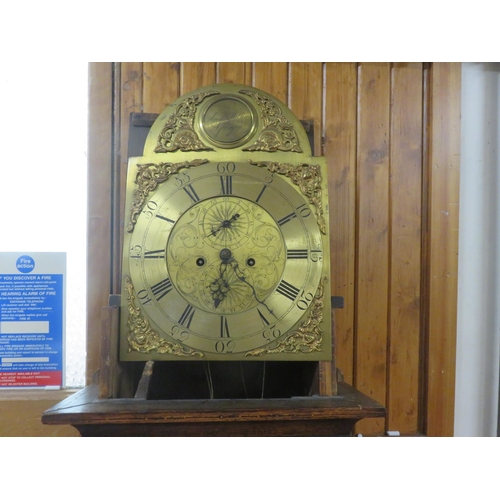 17 - Brass Faced 18th Century Long Case Clock by Archibald Miller of Glasgow