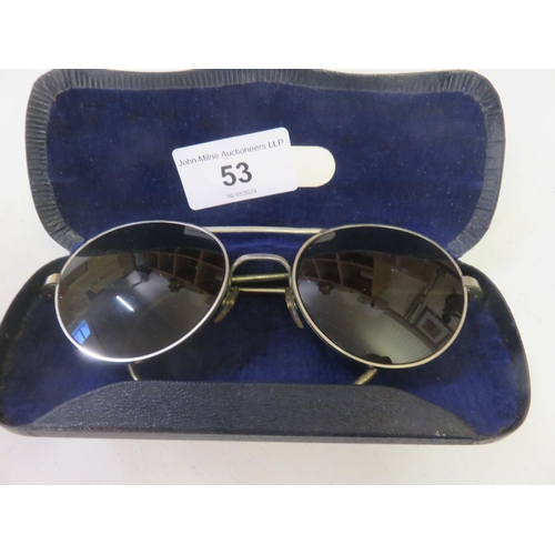 53 - Polaroid Glasses, RAF issued in case, circa 1950s