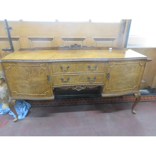 61 - 1930's Walnut Veneer Sideboard