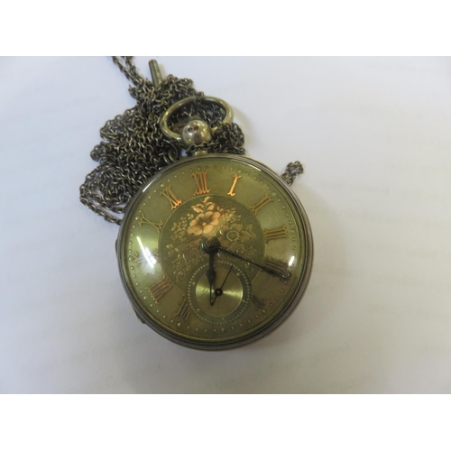 66 - Silver Late Victorian Pocket Watch 1896 with Original Receipt