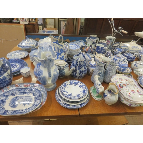 84 - Very Large Lot of Various Blue and white Crockery