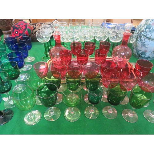 92 - Lot of Coloured Glasses