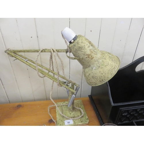 95 - Anglepoise Lamp with yellow and grey splash pattern