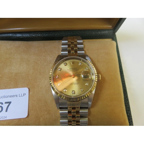 Rolex Gents Oyster Perpetual Datejust Bracelet Watch, 16233 complete with Box and Paperwork