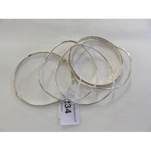 234 - Three Modern Silver Bangles