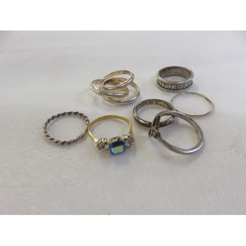 236 - Six Silver Dress Rings and one other