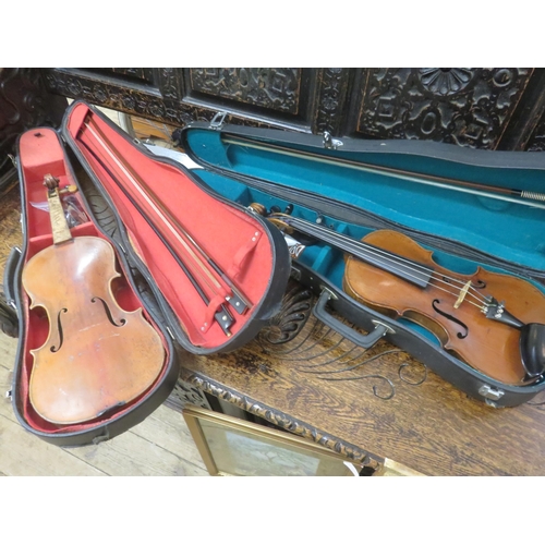 240 - Violin Body and Jacobus Stainer Violins in Fitted Cases