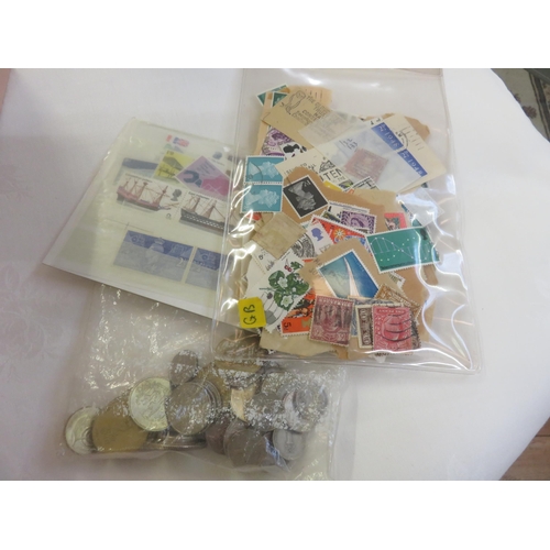 256 - Small Lot of Coins and Stamps