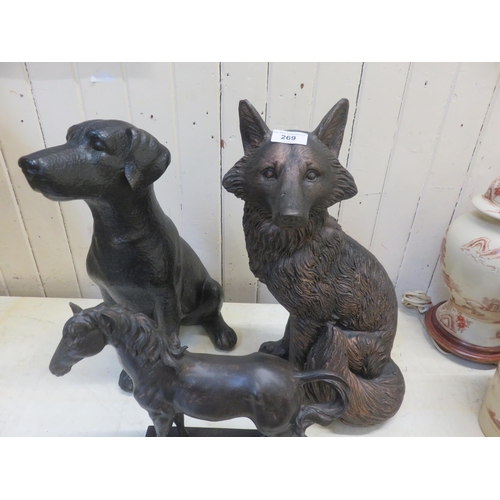 269 - Dog, Fox and Horse Figures