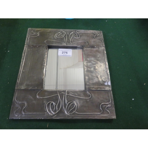 276 - Pewter Framed Art Nouveau Type Mirror