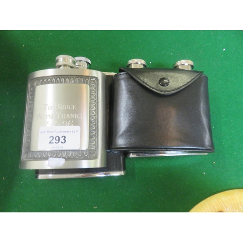 293 - Four Hip Flasks