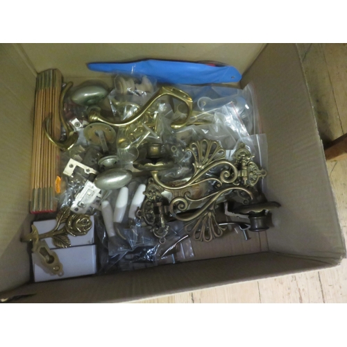 309 - Box containing Door handles, fittings etc.