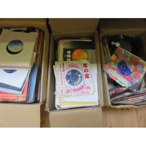 322 - Four boxes of 45's single Records