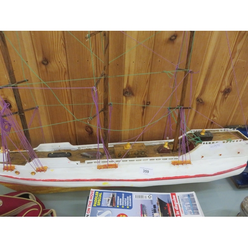 359 - Painted Model Boat and Boat Magazines