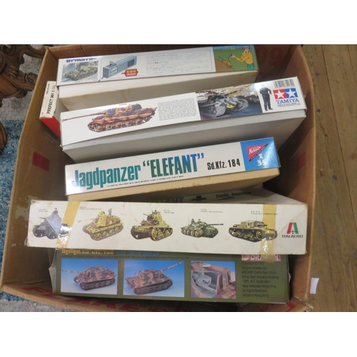 370 - Box of German Tank Model Kits