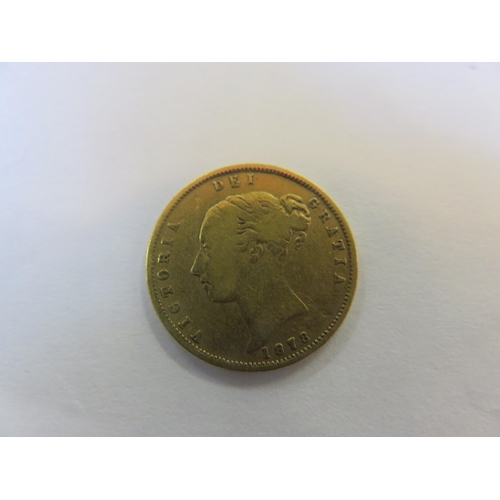 12 - Queen Victoria 1878 Shield Back Half Sovereign