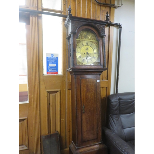 17 - Brass Faced 18th Century Long Case Clock by Archibald Miller of Glasgow