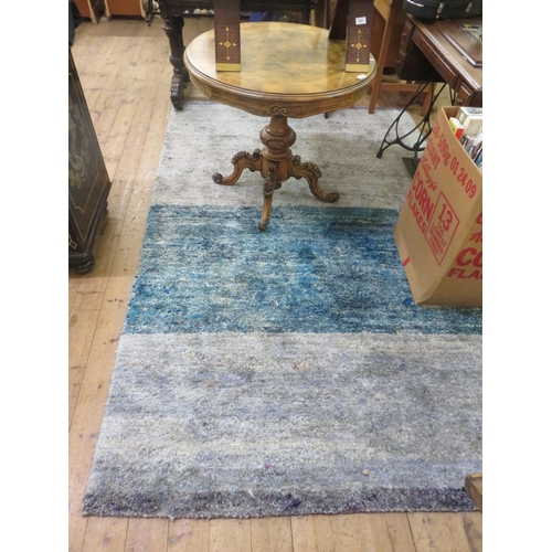 401 - Modern Pile Rug on Blue/Grey ground