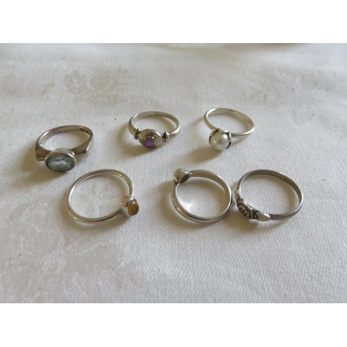 110 - Five Silver Dress Rings and One Other