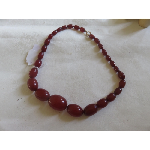 113 - Cherry Amber Type Necklace