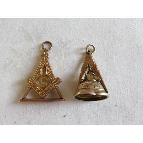 138 - Two 9ct. Gold Masonic pieces, 5.15 g.