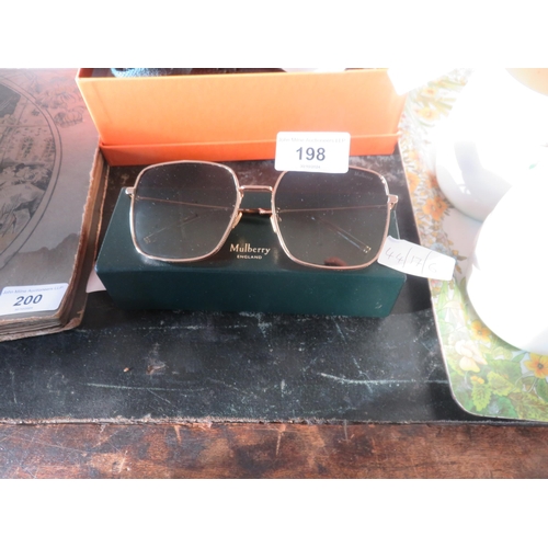 198 - Mulbury Gold and Tortoiseshell Sun Glasses (boxed)