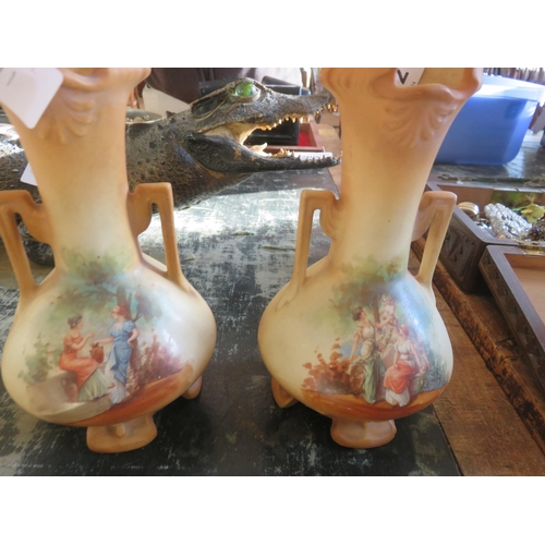 212 - Pair of 19th Century two handled Vases