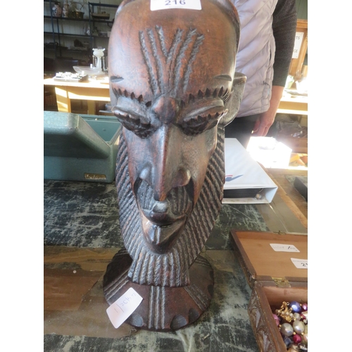 216 - Tribal type Wooden Bust