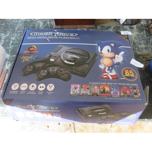 218 - Sega Mega Drive with controllers and box