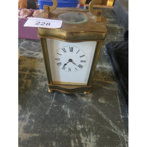 228 - Brass Carriage Clock