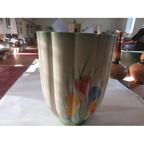 247 - Large Clarice Cliff Spring Crocus Design Vase