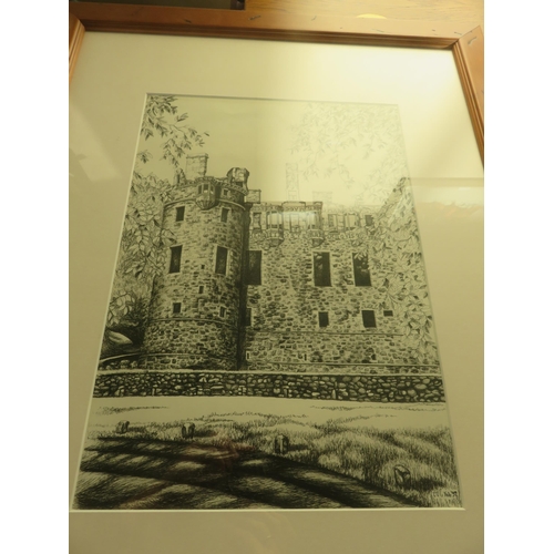 26 - Framed Pen and Ink Drawing 