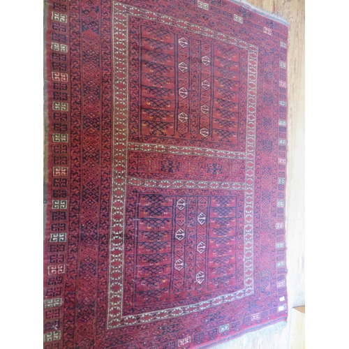 269 - Fringed Rug on Red Ground, 190 x 135 cm.