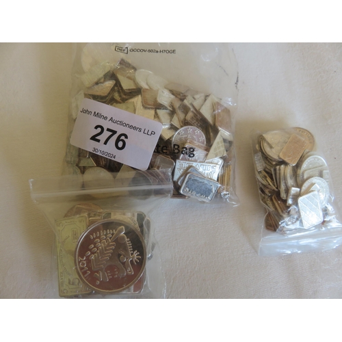 276 - Quantity of Loose Fine Silver Ingots and Coins -- weighing approximately 15 troy oz