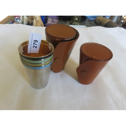 279 - Two Cased Travelling Cups