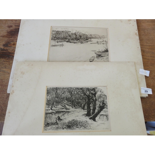 29 - Two James McBey and One Other Etching