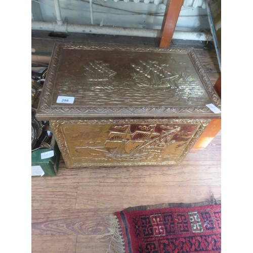 298 - Brass Coal Box