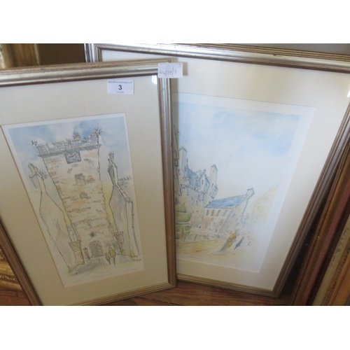 3 - Three Richie Thomas signed Aberdeenshire Prints