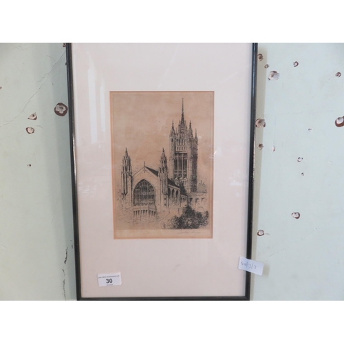 30 - Framed Etching 