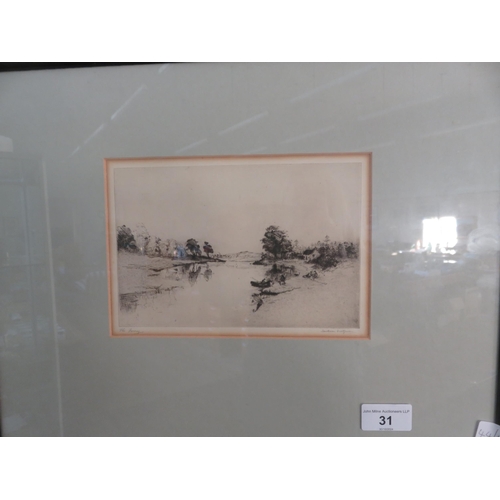 31 - Framed Etching 