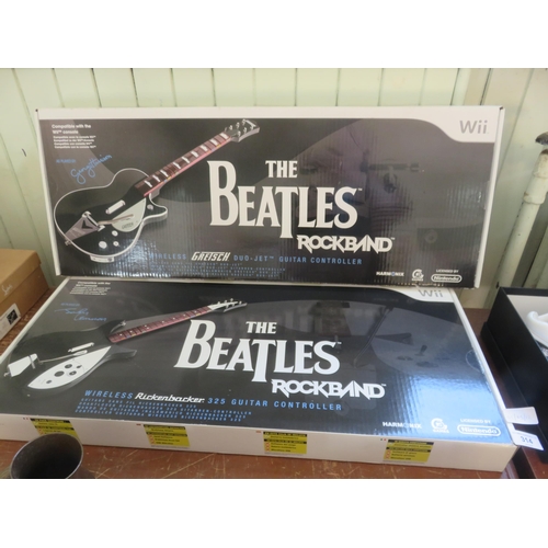 314 - Wii The Beatles Rockband Wireless Gretsch Guitar and Wireless Rickenbacker 325