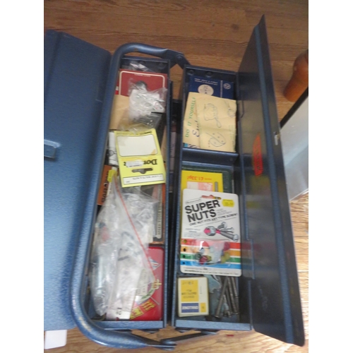 334 - Box of Tools and Grinder