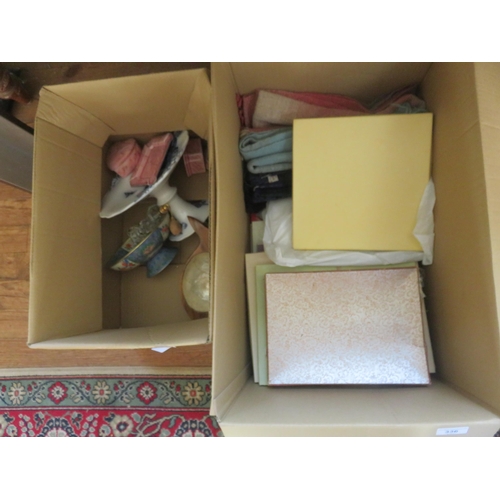 336 - Box of Softs and Box of Bric-a-Brac