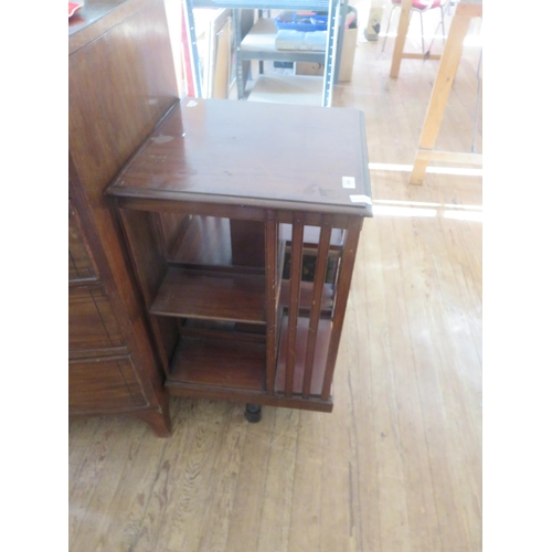 390 - Revolving Mahogany Bookcase