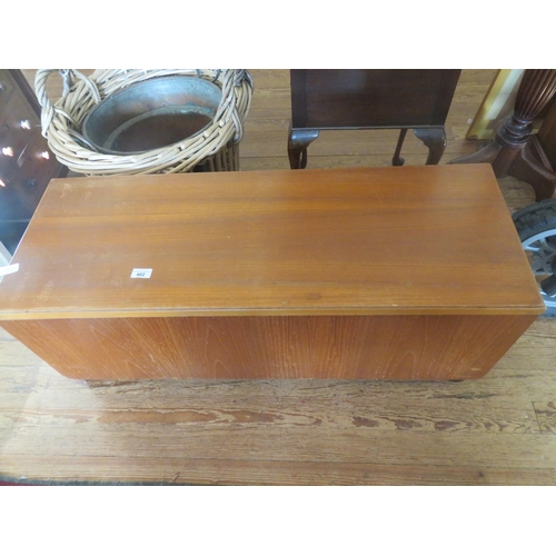 402 - Teak Blanket Box with contents