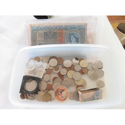 62 - Lot of Vintage Banknotes and Coins