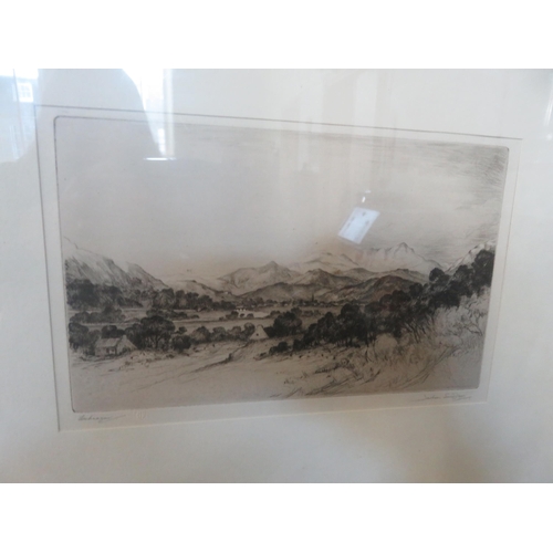 7 - Framed Etching 