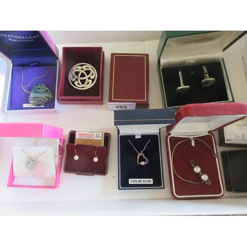 203 - Lot of Silver Boxed Jewellery