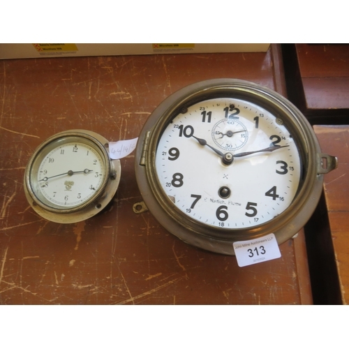 313 - Two Nautical type Clocks